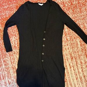 Time and Tru Black Knit Cardigan